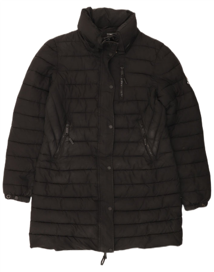 Palton căptușit pentru femei SUPERDRY UK 12 Poliester mediu negru