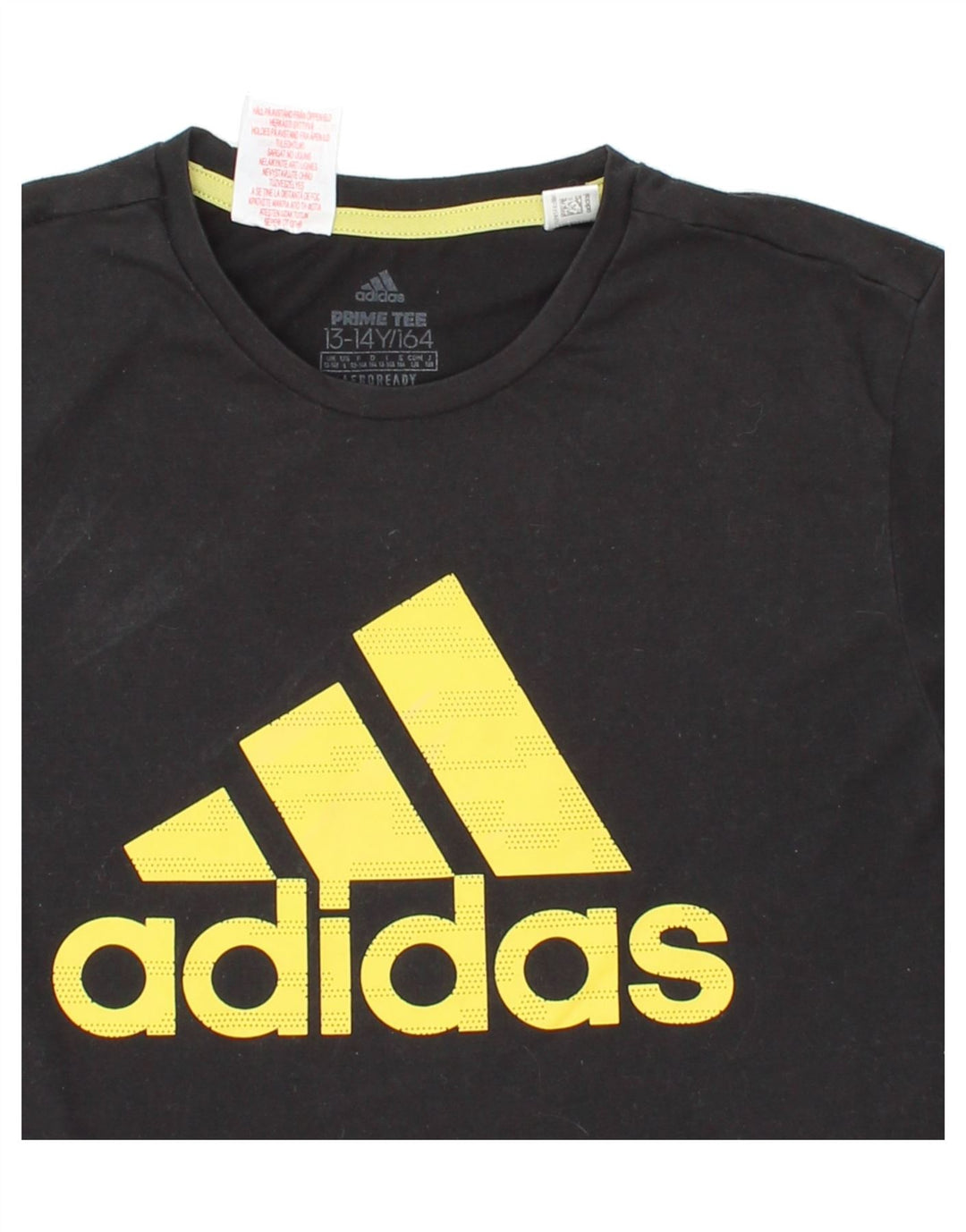ADIDAS Boys Graphic T-Shirt Top 13-14 Years Black Polyester Vintage Adidas and Second-Hand Adidas from Messina Hembry 