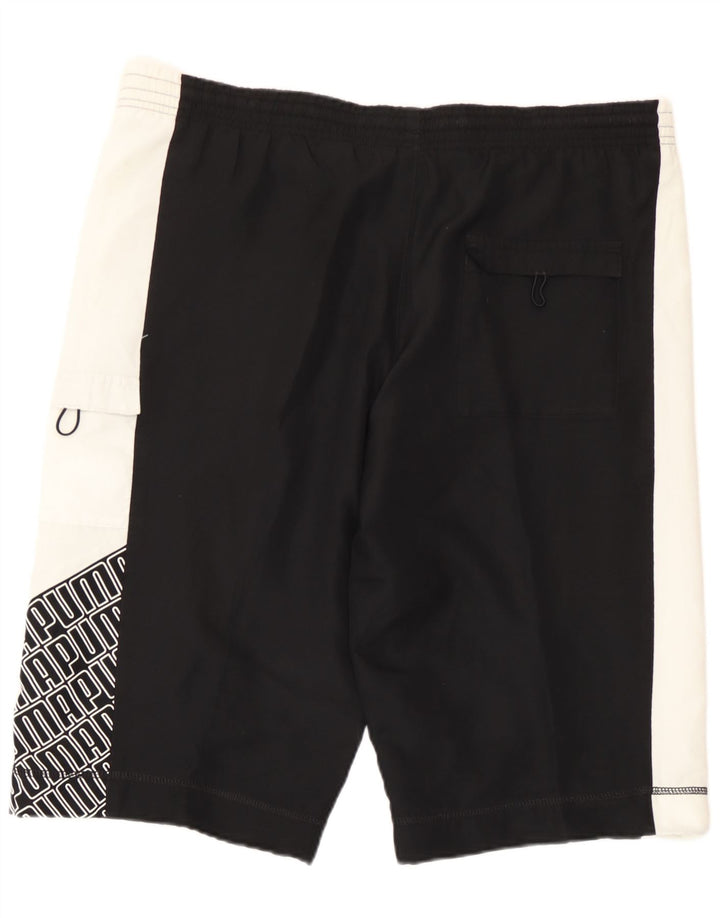 Pantaloni scurți sport grafic Puma pentru bărbați, mediu negru, color block