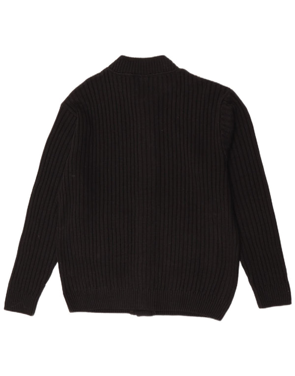 Pulover cardigan pentru bărbați Roger Kent IT 50 Medium Black Colorblock Acrilic