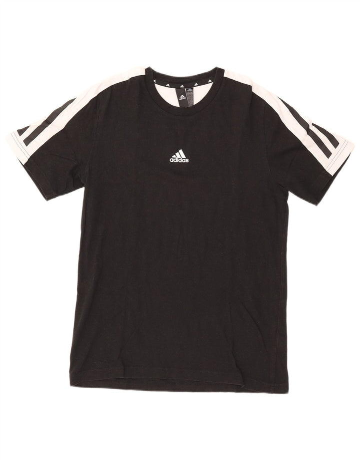 Tricou pentru bărbați Adidas Top mic, negru, color block, bumbac