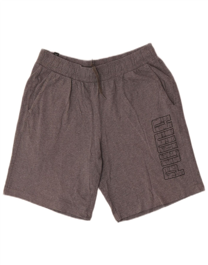 Pantaloni scurți sport grafic Puma pentru bărbați, gri mediu, pătat