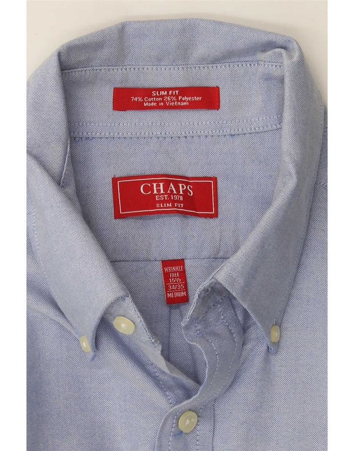 Cămașă pentru bărbați Chaps Slim Fit Mărimea 15 1/2 Bumbac albastru mediu