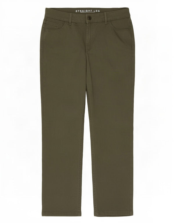 Pantaloni casual drepti pentru femei Marks & Spencer UK 16 Large W36 L28 Khaki