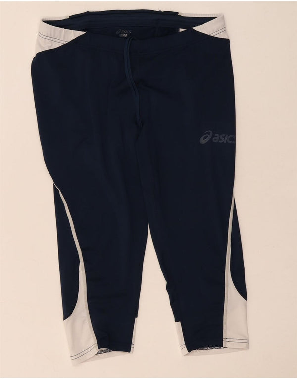 Leggings Capri Asics pentru femei UK 14 Medium bleumarin poliester color bloc
