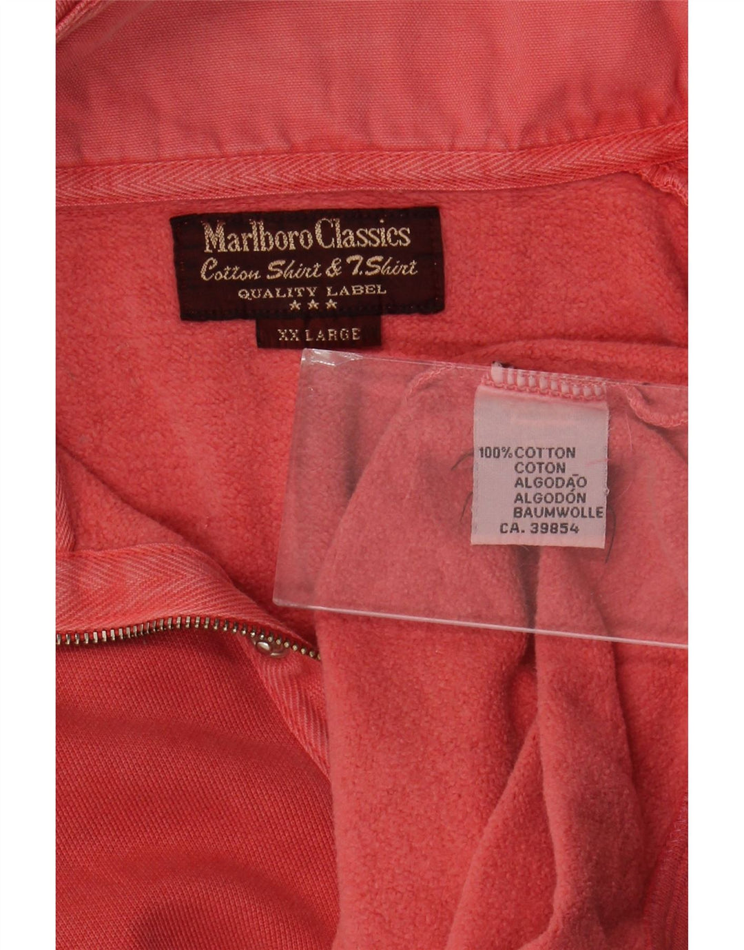 Pulover pentru bărbați Marlboro Classics, cu fermoar și gât, bumbac roșu 2XL