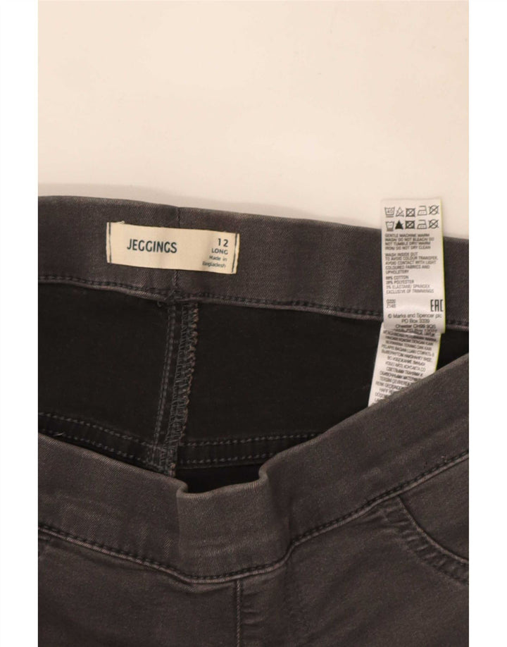 Blugi jegging pentru femei Marks & Spencer UK 12 Medium W30 L30 bumbac gri