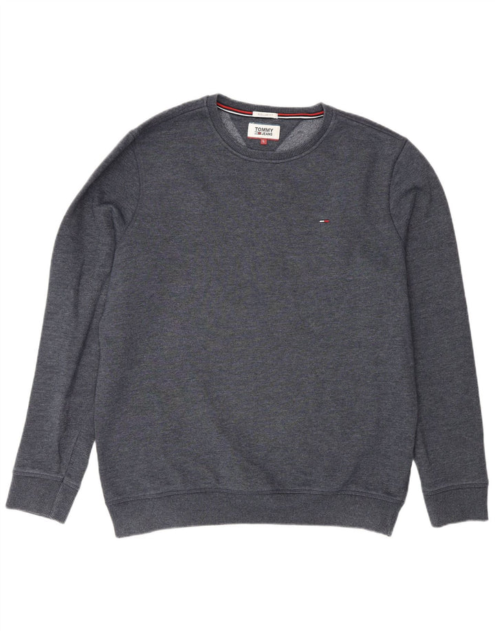 Hanorac pentru bărbați Tommy Hilfiger, cu formă regulată, pulover mare din bumbac bleumarin