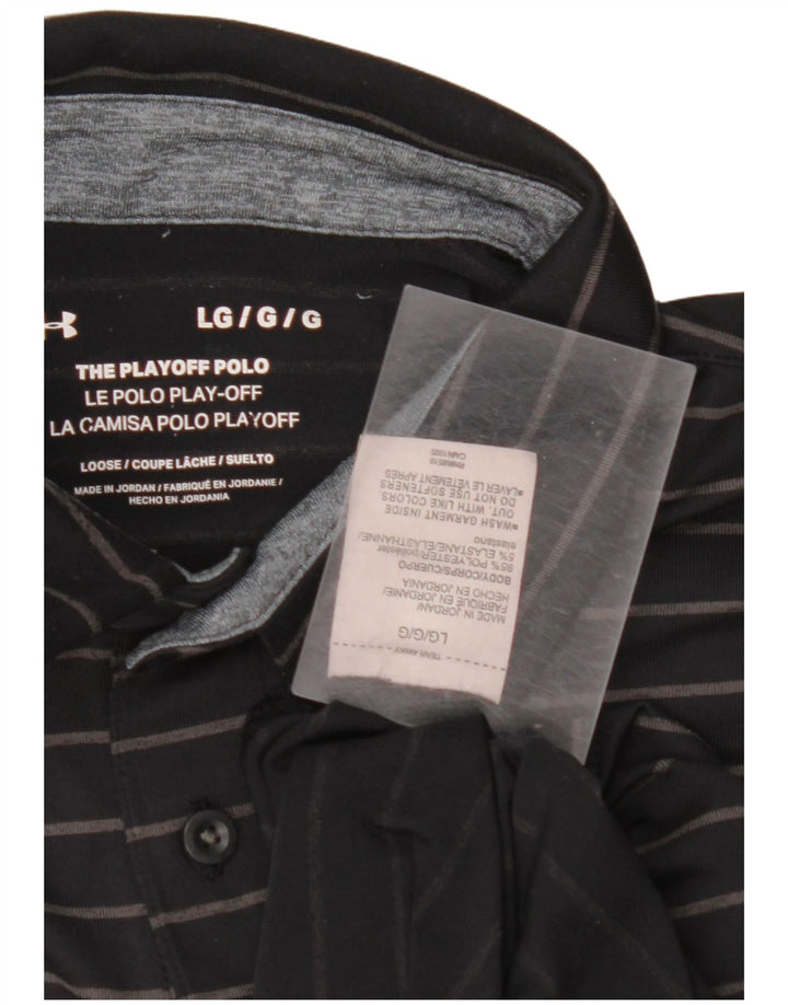 Cămașă polo pentru bărbați UNDER ARMOUR Poliester cu dungi negre mari