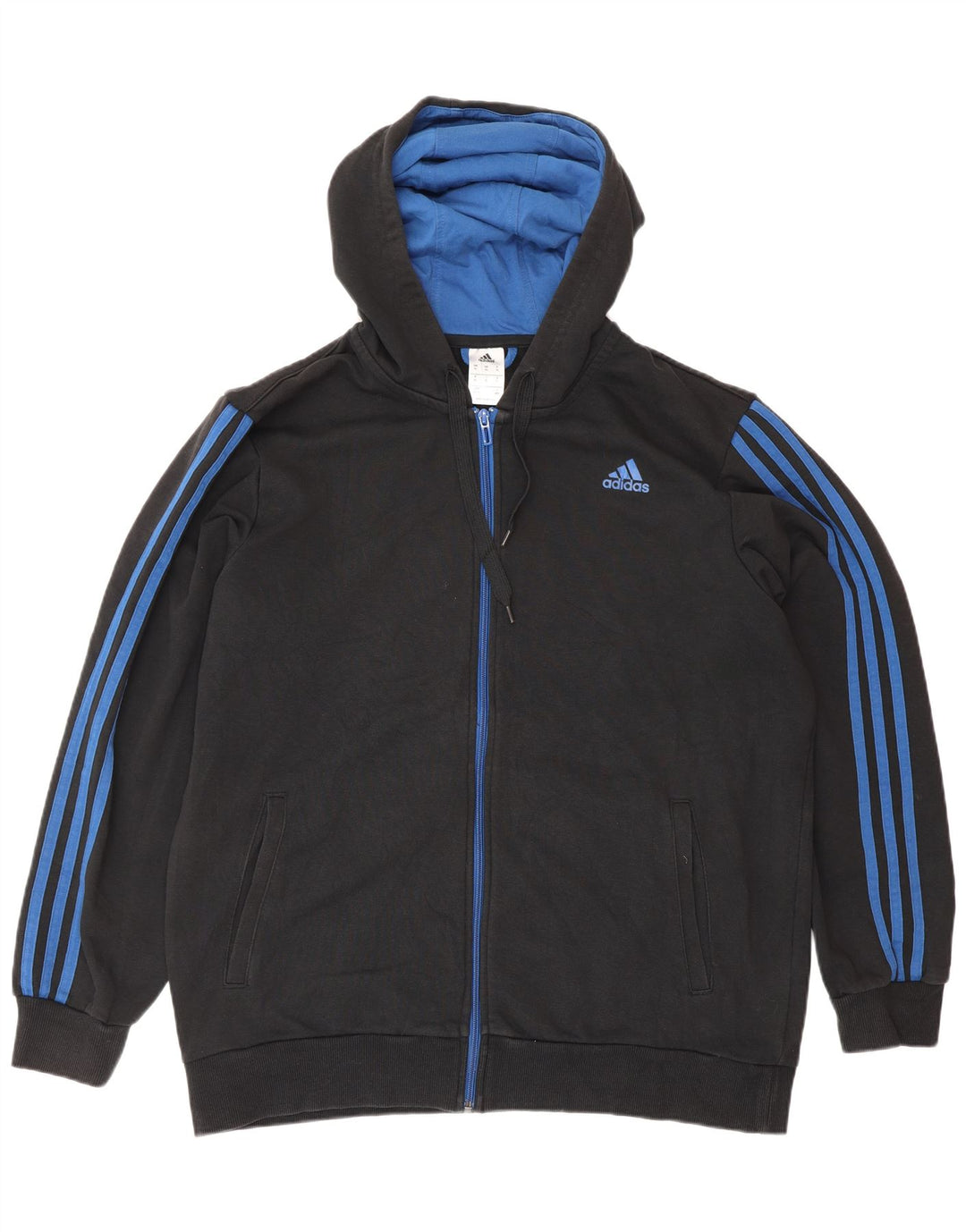 Pulover ADIDAS pentru bărbați, cu fermoar, bumbac XL, negru