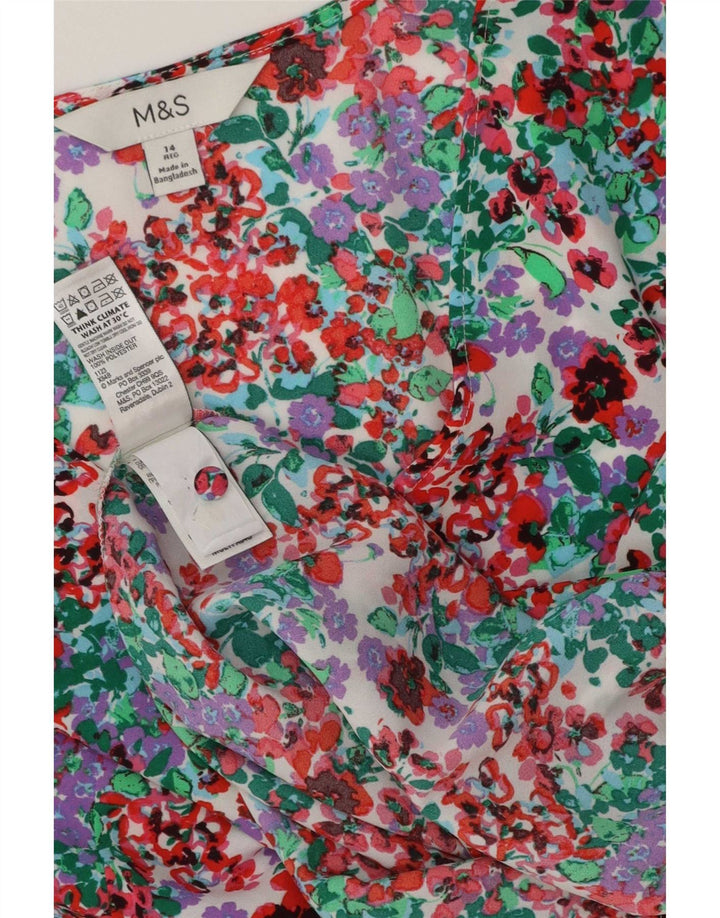 Bluză cămașă pentru femei Marks & Spencer UK 14 mare, multicoloră, florală