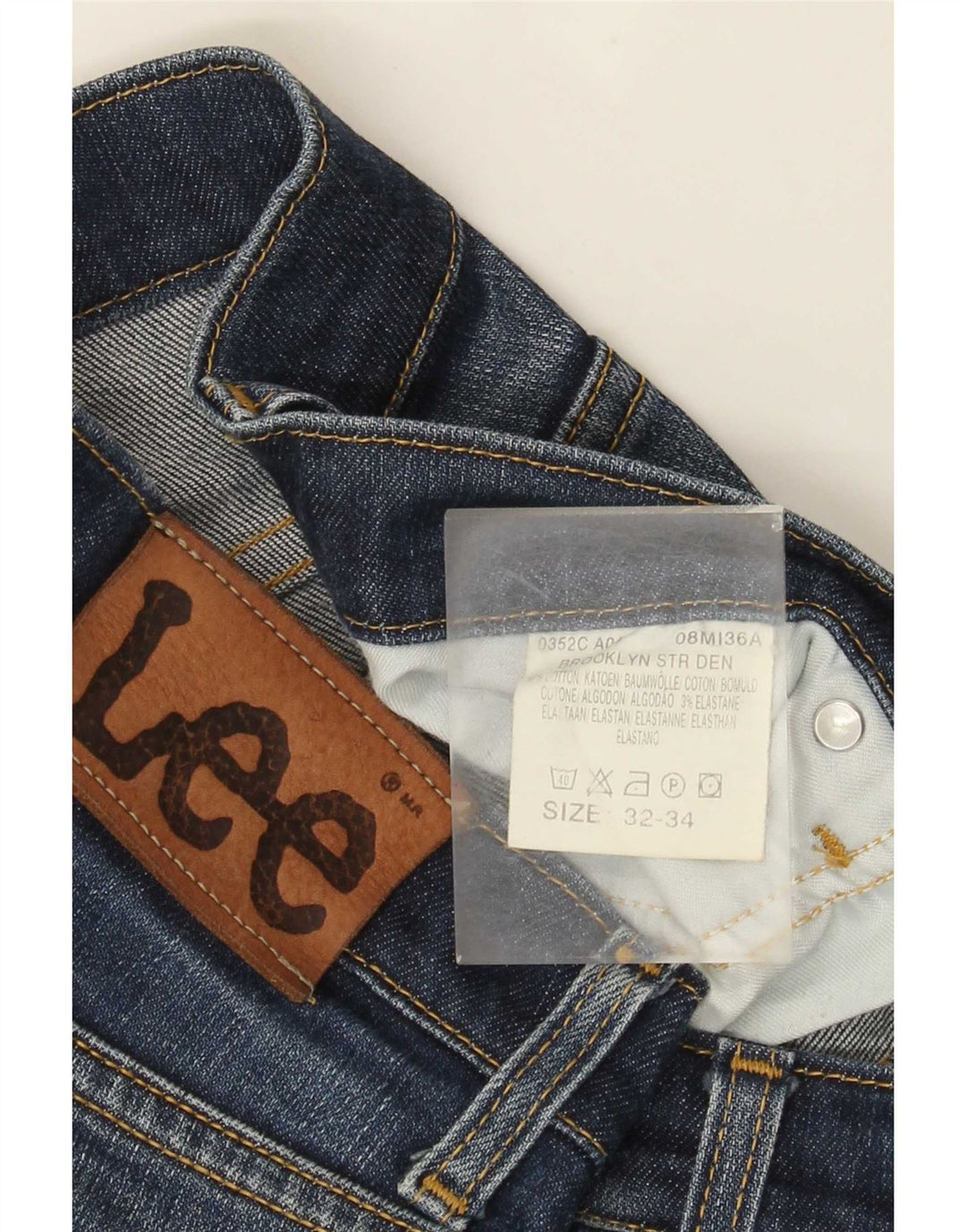 Blugi Lee Brooklyn Straight pentru bărbați W32 L30, bumbac albastru
