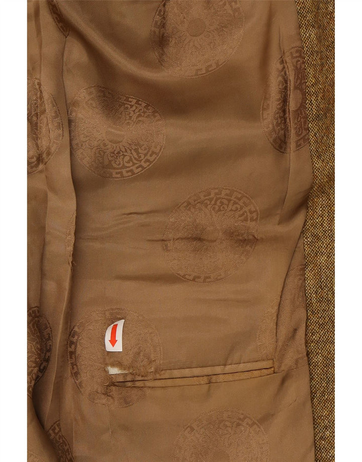 VERSACE Mens 3 Button Blazer Jacket IT 50 Large Brown Flecked Wool Vintage Versace and Second-Hand Versace from Messina Hembry 