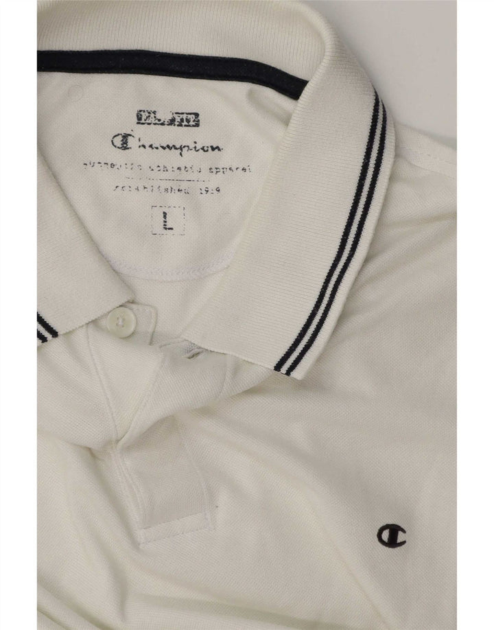 Tricou polo pentru bărbați Champion, cu dungi albe, mari