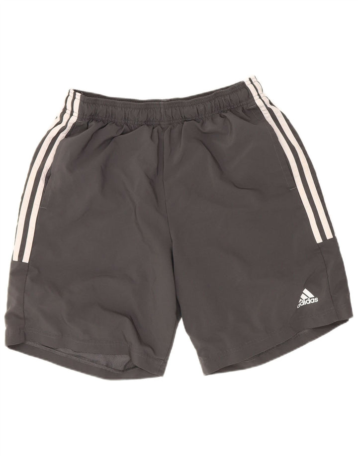 Pantaloni scurți sport pentru bărbați Adidas, gri mediu, poliester