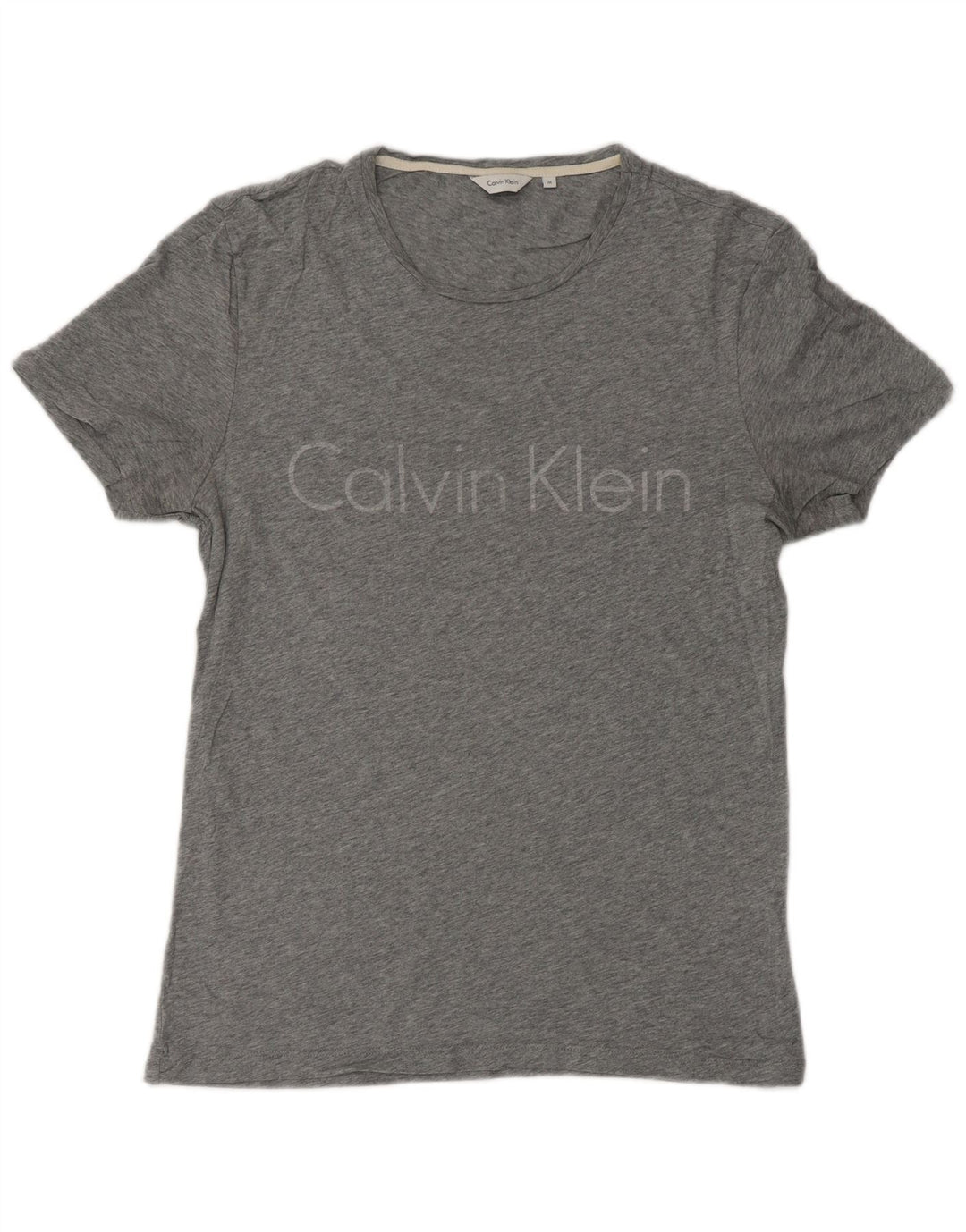 Tricou grafic pentru bărbați CALVIN KLEIN Top din bumbac cu pete gri mediu