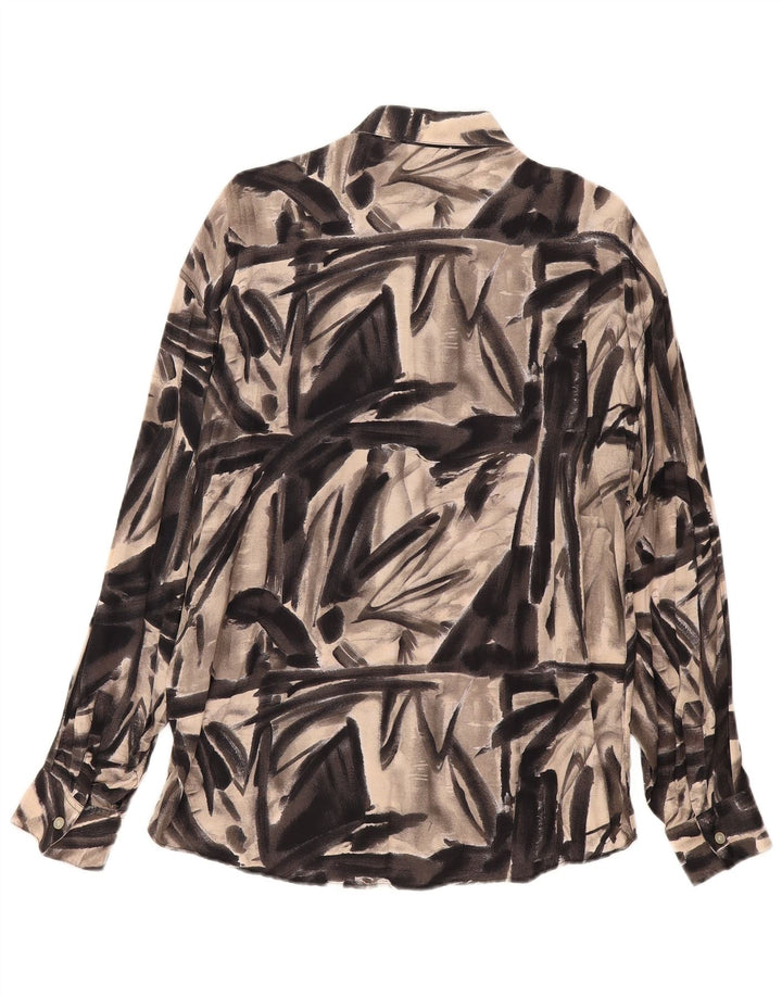 Cămașă Vintage pentru bărbați cu model abstract mare, gri