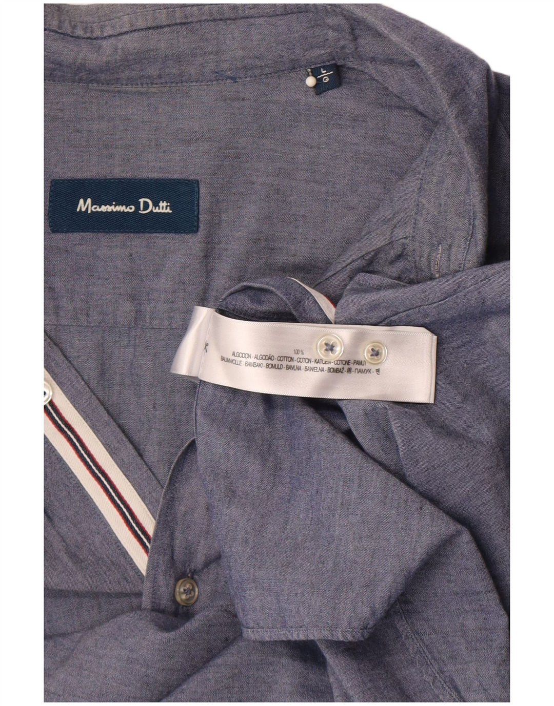 Cămașă Massimo Dutti pentru bărbați, mare, gri, bumbac