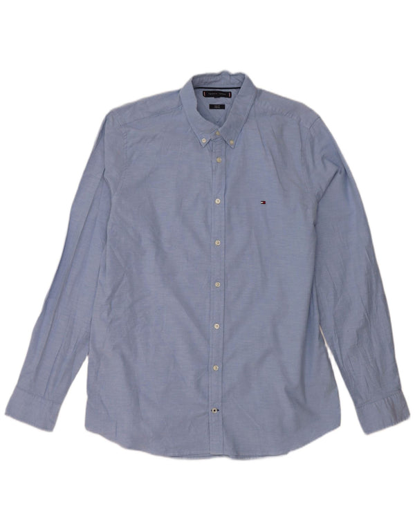 Cămașă pentru bărbați Tommy Hilfiger Slim Fit XL Bumbac Albastru