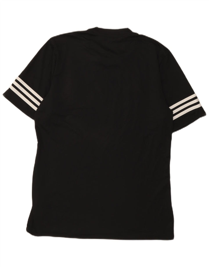 Tricou Adidas Climalite pentru bărbați Top mare din poliester negru