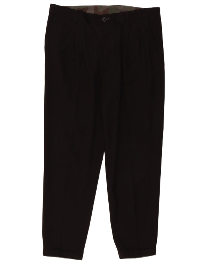 Armani Exchange Pantaloni chino cu fixare pentru bărbați L34 L28 Poliester negru