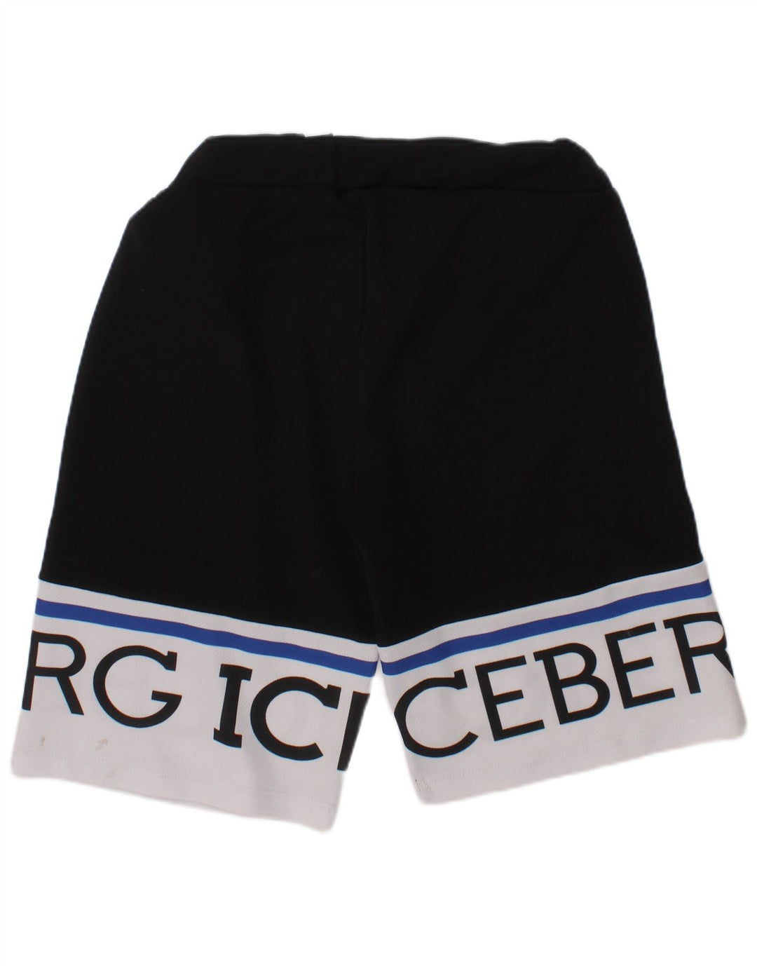 ICEBERG Boys Graphic Sport Shorts 8-9 Years  Black Colourblock Polyester