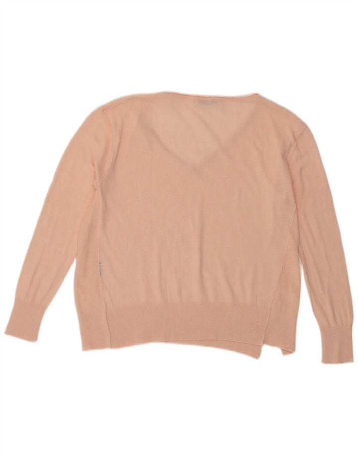 Pulover pentru femei cu decolteu în V Zara UK 10 Mic roz