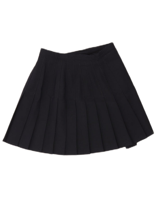 Fusta mini plisată vintage pentru femei UK 10 Mic bleumarin