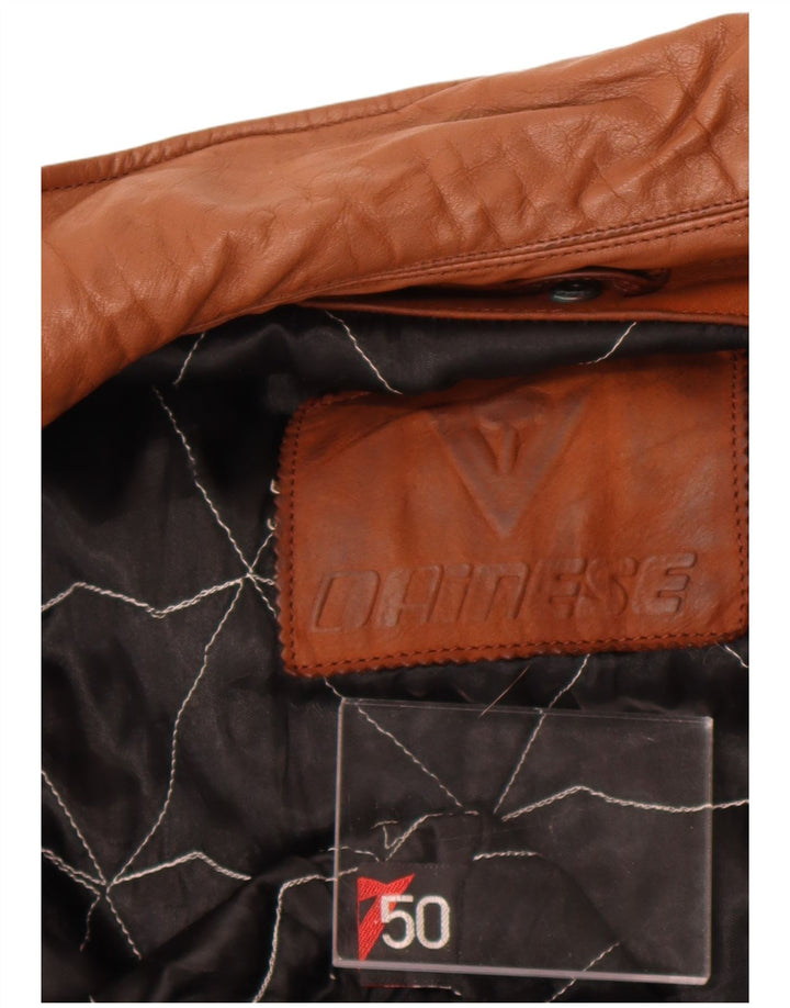 Jachetă de piele Dainese pentru bărbați, IT 50, maro mediu