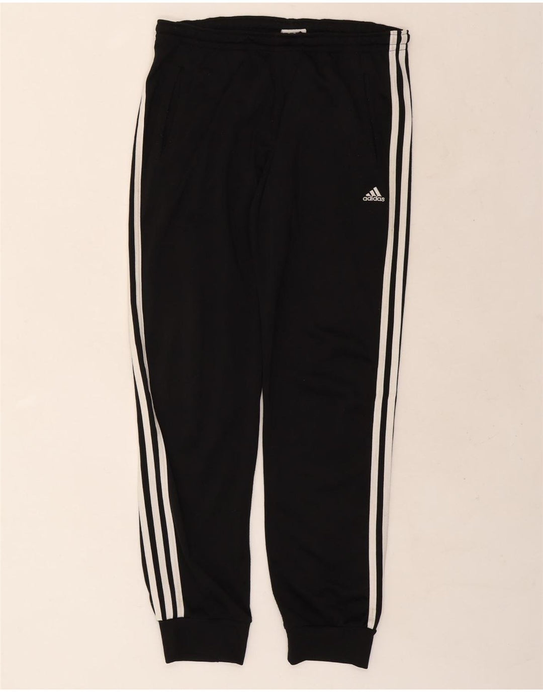 Pantaloni de trening pentru bărbați Adidas Pantaloni de jogging UK 38/40 Poliester mediu negru