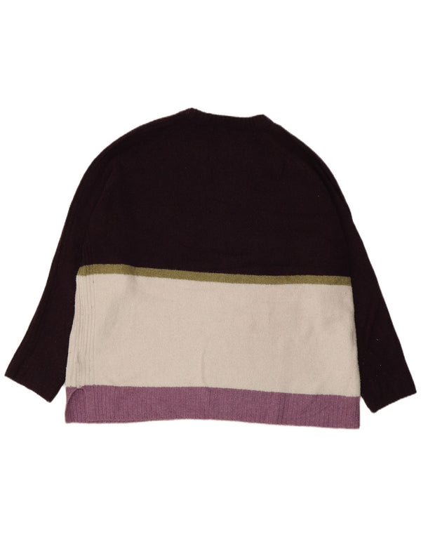 Pulover pentru femei Marks & Spencer cu decolteu rotund Marea Britanie 18 XL Violet Colorblock