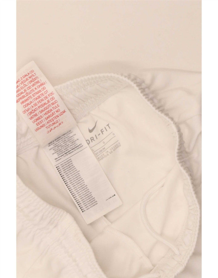 Pantaloni scurți sport Nike Dri Fit pentru băieți 12-13 ani, mari, alb, poliester
