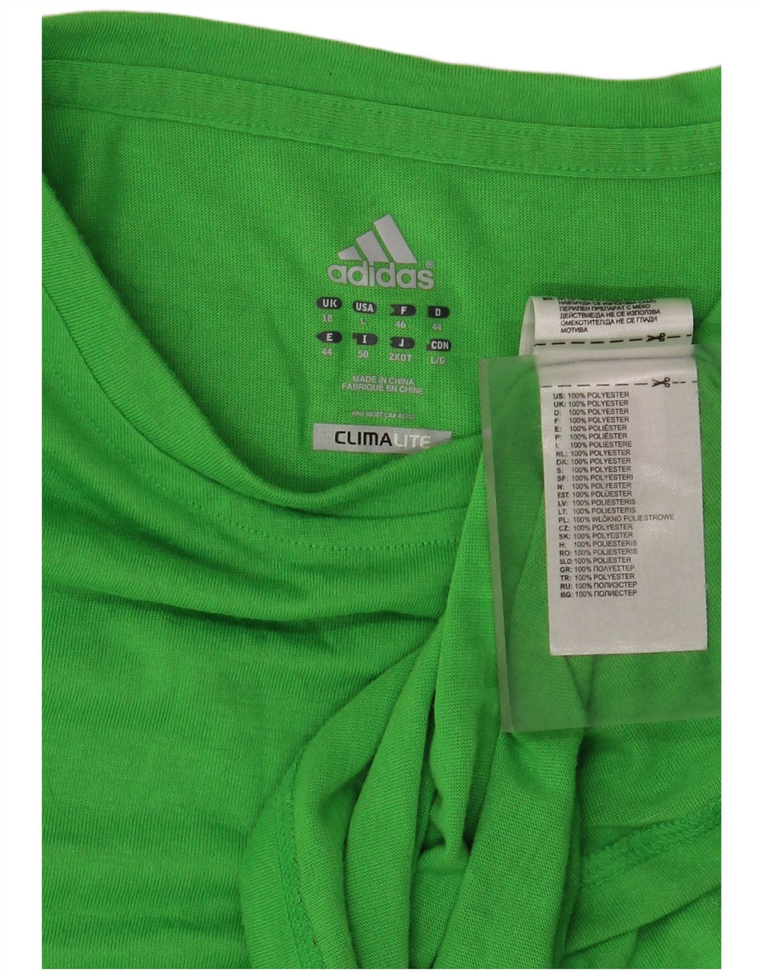 Tricou ADIDAS Climalite pentru femei UK 18 XL Poliester verde