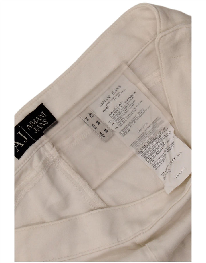 Pantaloni casual slim pentru femei Armani L30 L26 Viscoză albă