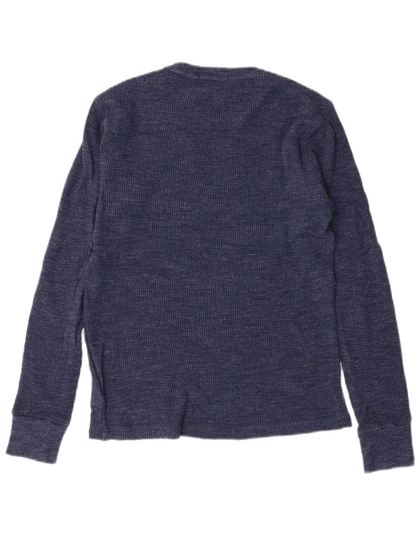 Top pentru bărbați Polo Ralph Lauren cu mânecă lungă, mic, bleumarin, bumbac