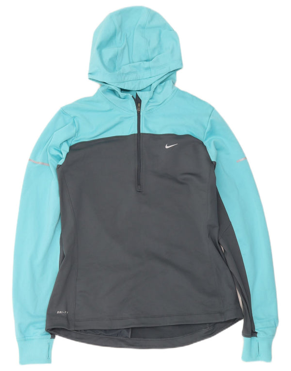 Top de trening Nike Dri Fit, cu glugă, pentru femei UK 16 Large Blue