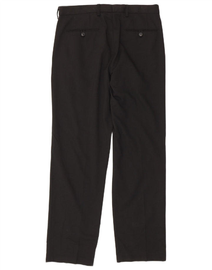 Pantaloni de costum obișnuiți drepti pentru femei Marks & Spencer L32 L31 negri