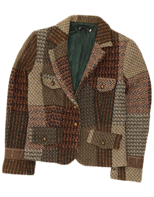 Jachetă HALFON pentru femei, cu 2 nasturi, IT 46, patchwork mare, multicolor