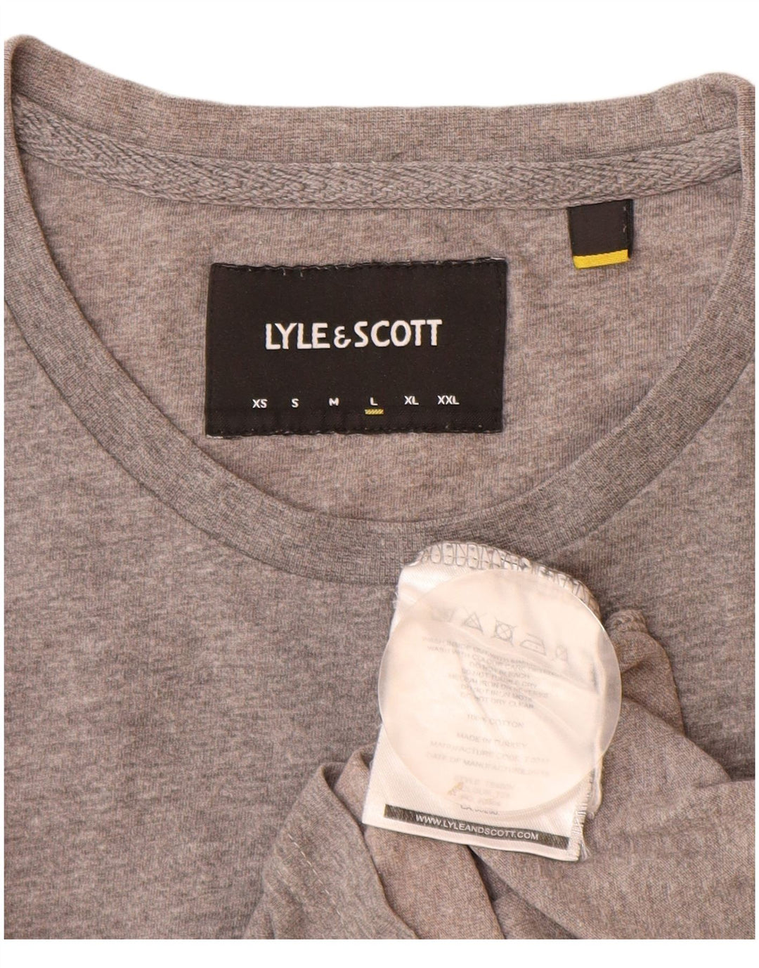 Tricou pentru bărbați Lyle & Scott Top mare din bumbac gri