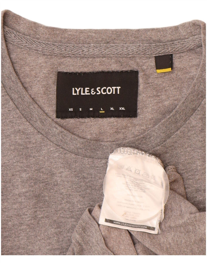 Tricou pentru bărbați Lyle & Scott Top mare din bumbac gri