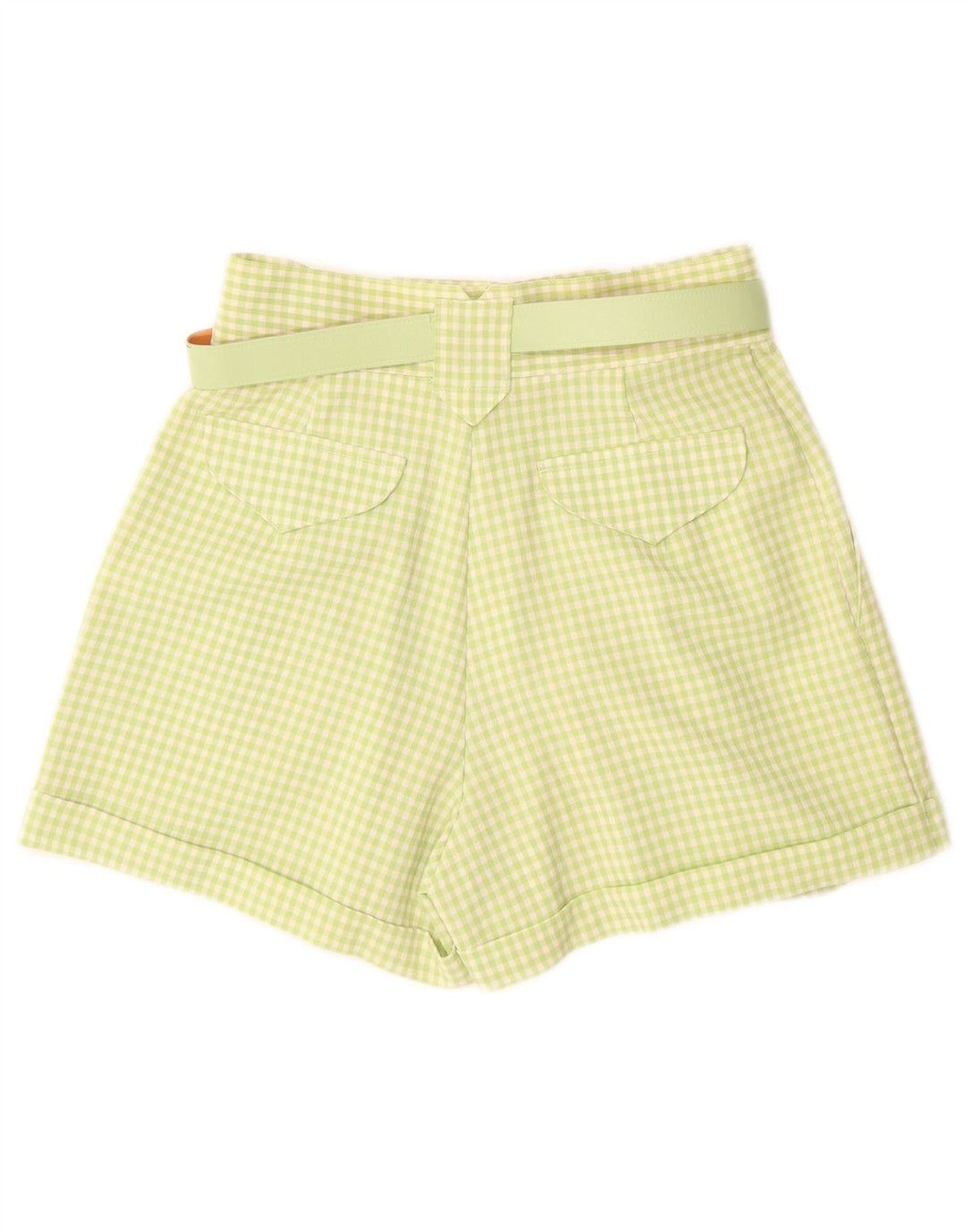 PIMKIE Pantaloni scurti chino cu talie înaltă pentru femei IT 44 Medium W26 Green Gingham