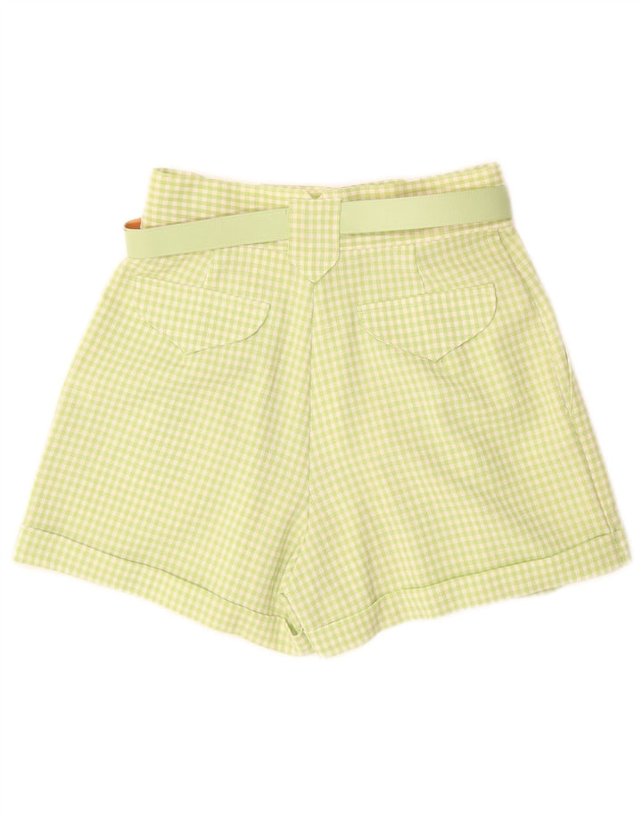 PIMKIE Pantaloni scurti chino cu talie înaltă pentru femei IT 44 Medium W26 Green Gingham