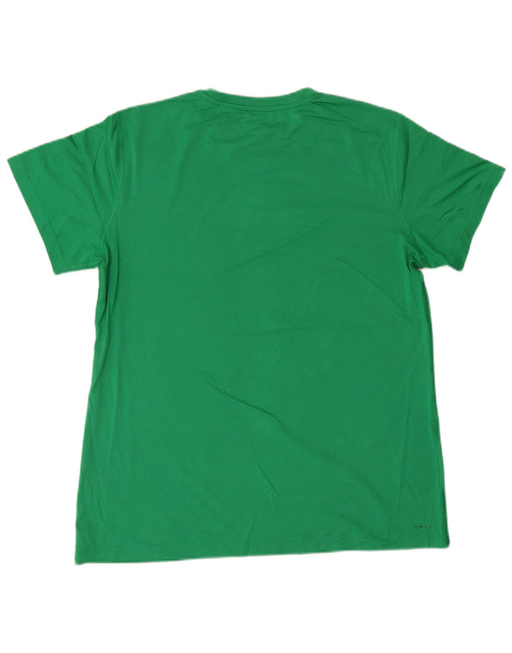 Tricou ADIDAS Climalite pentru femei, UK 16, poliester verde mare