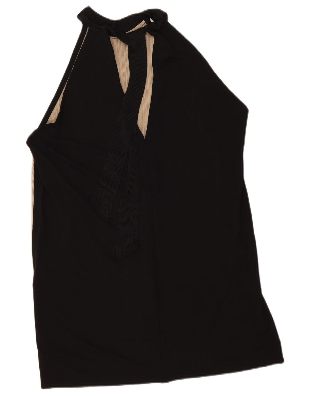 Top Halter pentru femei Zara UK 14 Medium Bej Colorblock