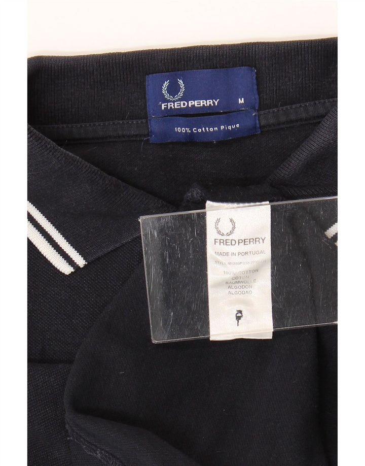 Cămașă polo Fred Perry pentru bărbați, bumbac mediu albastru bleumarin