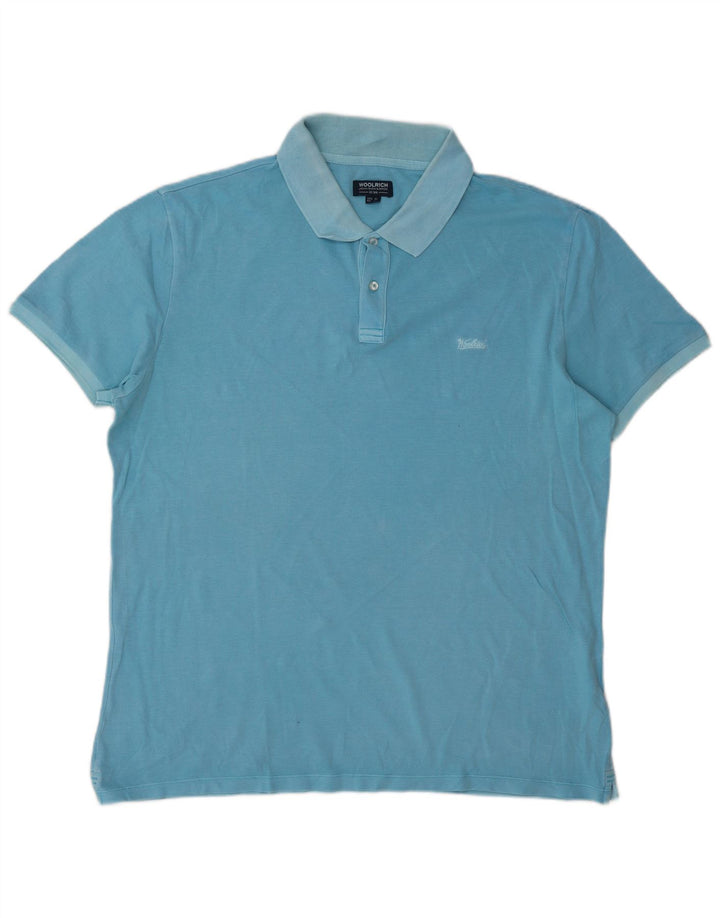 Tricou polo pentru bărbați Woolrich 2XL, bumbac albastru
