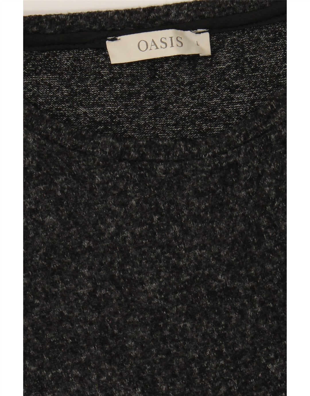OASIS Womens Top Long Sleeve UK 16 Large Grey Flecked Viscose Vintage Oasis and Second-Hand Oasis from Messina Hembry 
