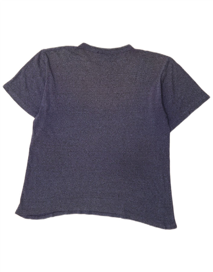 Tricou grafic pentru bărbați Champion Top mediu din bumbac bleumarin