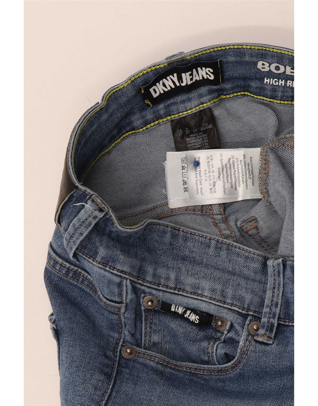 Blugi evazați pentru femei Dkny W27 L31 Bumbac albastru
