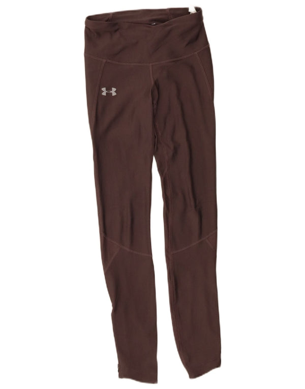 Leggings Under Armour pentru femei Heat Gear UK 4 XS Maro Poliester